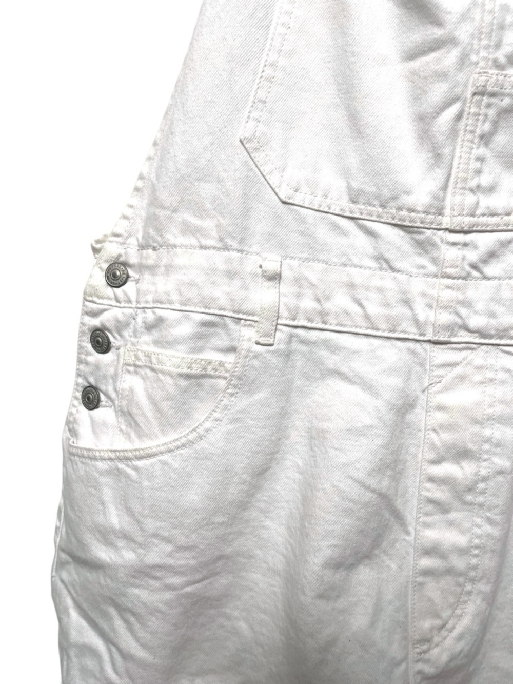 NWT FREE PEOPLE Ziggy Shortalls in Optic White XL - Picture 3 of 9